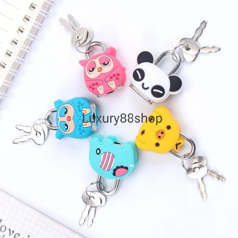 Gembok Karakter Kartun Lucu / Gembok Mini Import / Gembok Mainan