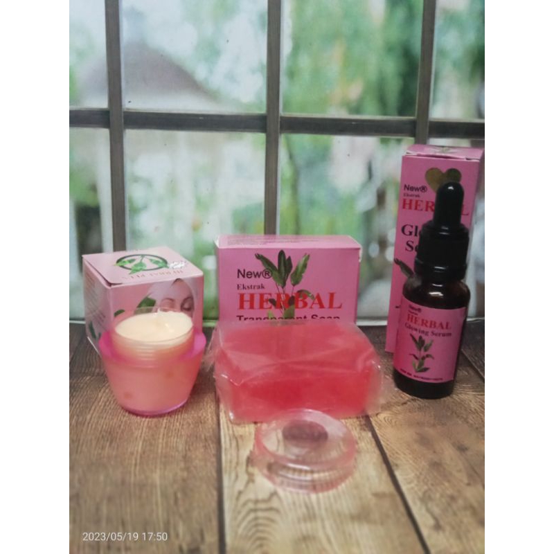 Paket Cream Herbal Plus 4in1 Cream Sabun Serum