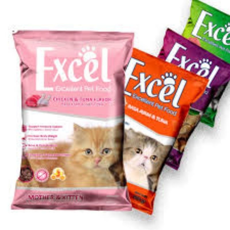 Makanan kucing EXCEL kitten/adult 500gr