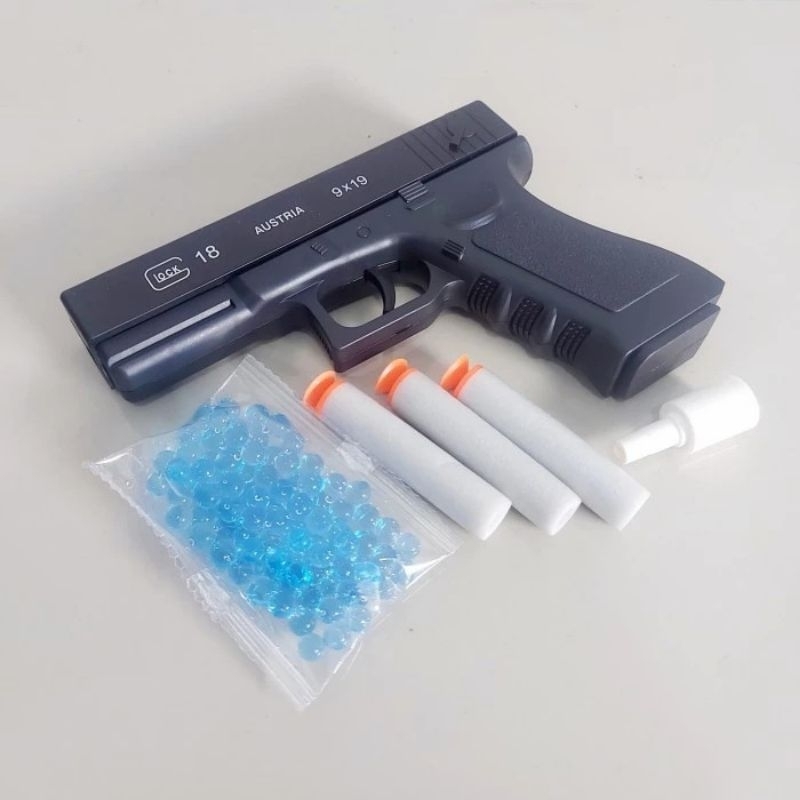 Mainan Tembakan Water Gel &amp; Pluru Busa 2 in 1 Nerf Blaster WGG Hydrogel Anak Laki Cowok