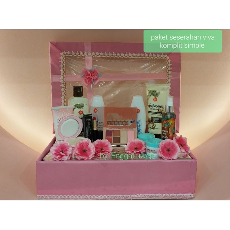 PAKET SESERAHAN VIVA KOMPLIT SIMPLE FREE BOX/PAKET HANTARAN VIVA// PAKET MAKE UP VIVA// PAKET HATARA