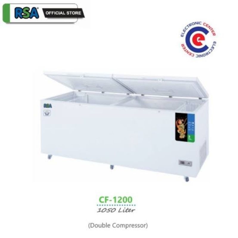 RSA CF-1200 CHEST FREEZER 1050 L CF1200 CF 1200 DUAL KOMPRESOR FREEZER BOX PETI MAKANAN