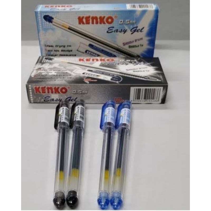 [12pcs] Pulpen Kenko Pen Kenko 0.5mm Pulpen Kenko Hitam Pulpen Kenko Biru