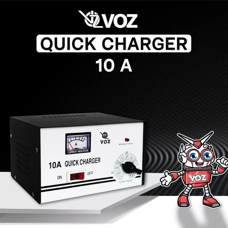 charger aki motor mobil voz automatic charger aki 10ah - charger aki kering aki