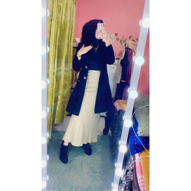 Coat wool rempel hitam by egoist