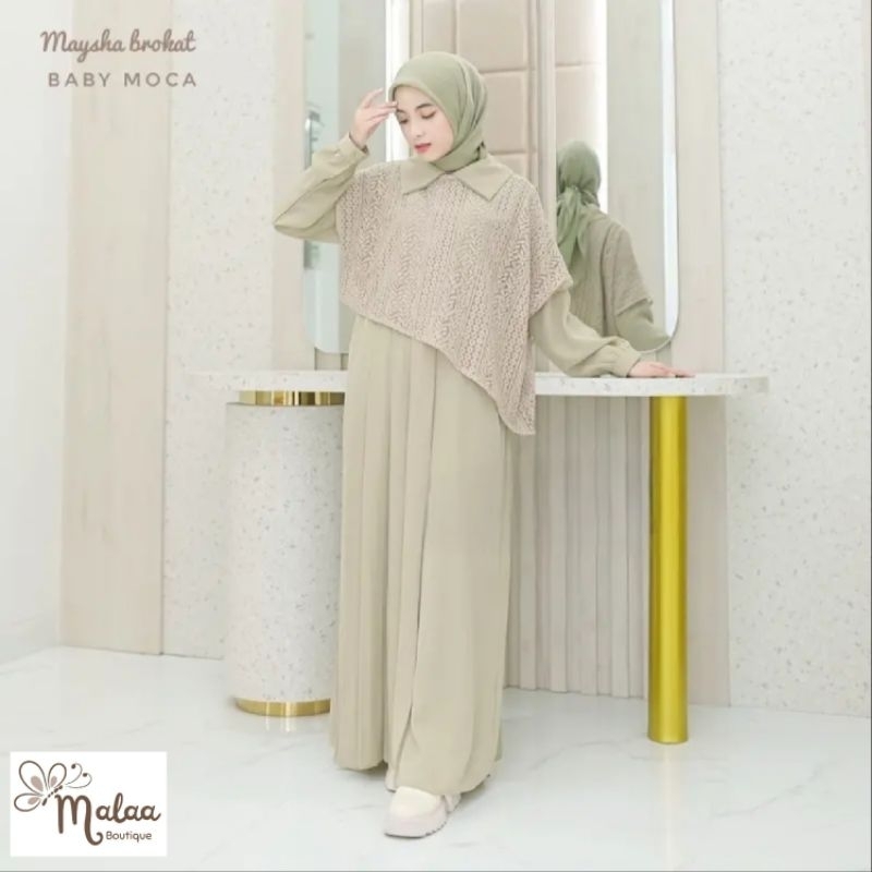 [Malaa Boutique] Maysha Brokat Dress | Premium Royal Twist | Malaa Boutique