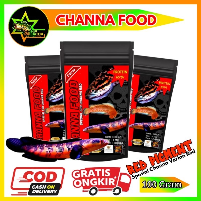 Channa Food Pakan Ikan Channa 100gr Original