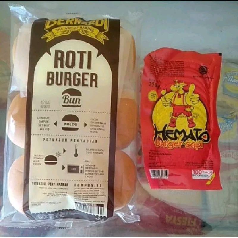 

Paket Roti Burger Bernardi 6s Plus Hemato Daging Burger 10s