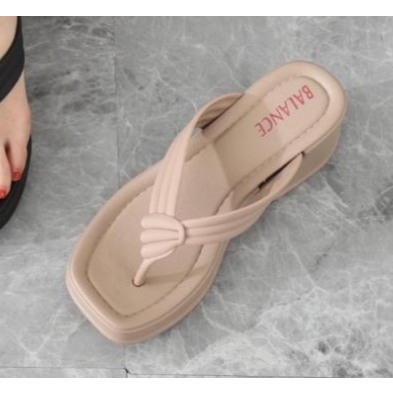 Sandal Jepit Jelly Wanita Wedges Import Balance Hak Sedang 2226-D16