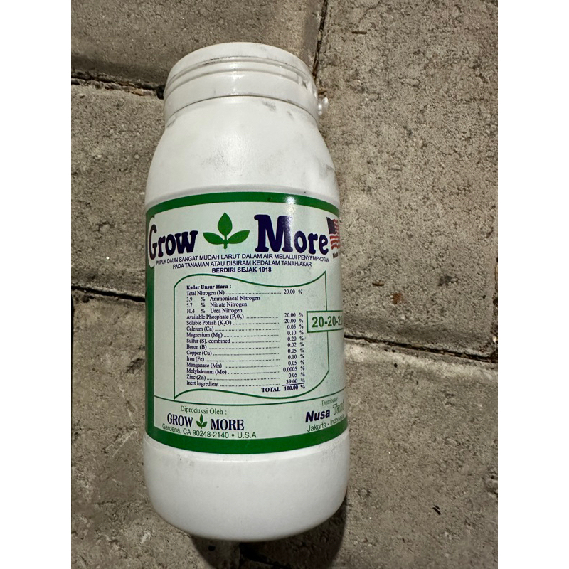 Growmore 20 20 20 500gr pupuk aglonema