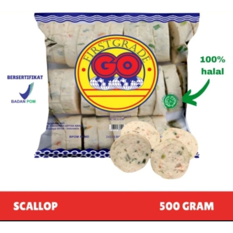 

First Grade GO scallop ikan 500gr