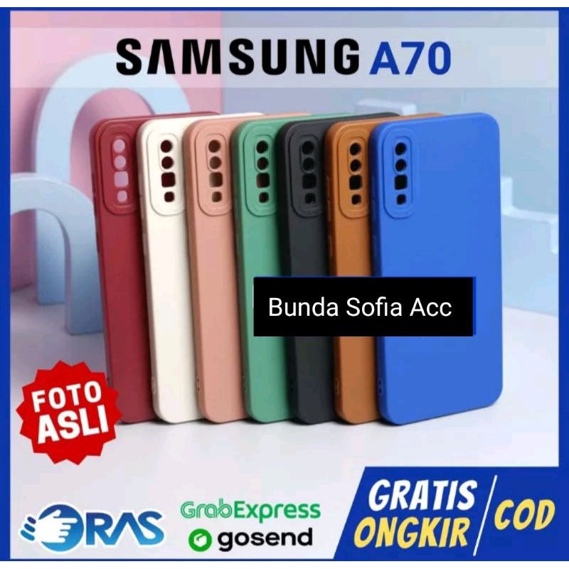 Softcase macaron pro camera for Samsung A70