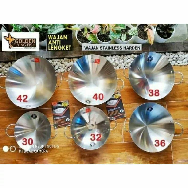 Wajan Stainless Wajan Harden Golden Flying Fish Original