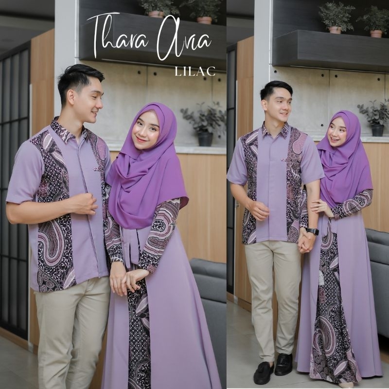 Baju Muslim Gamis Thara Avia Batik Couple