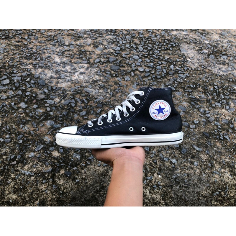 converse ct high leather black white