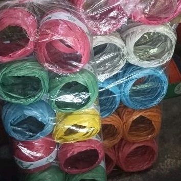 

tali rafia eceran gulungan kecil warna random