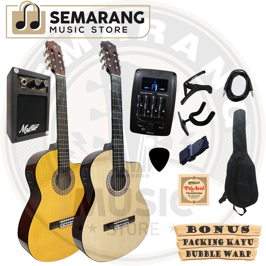 Gitar Klasik Elektrik Cutaway Nylon C315 Tanam Besi Gitar Klasik Elektrik Cutaway Equalizer Tuner Cowboy Prener New