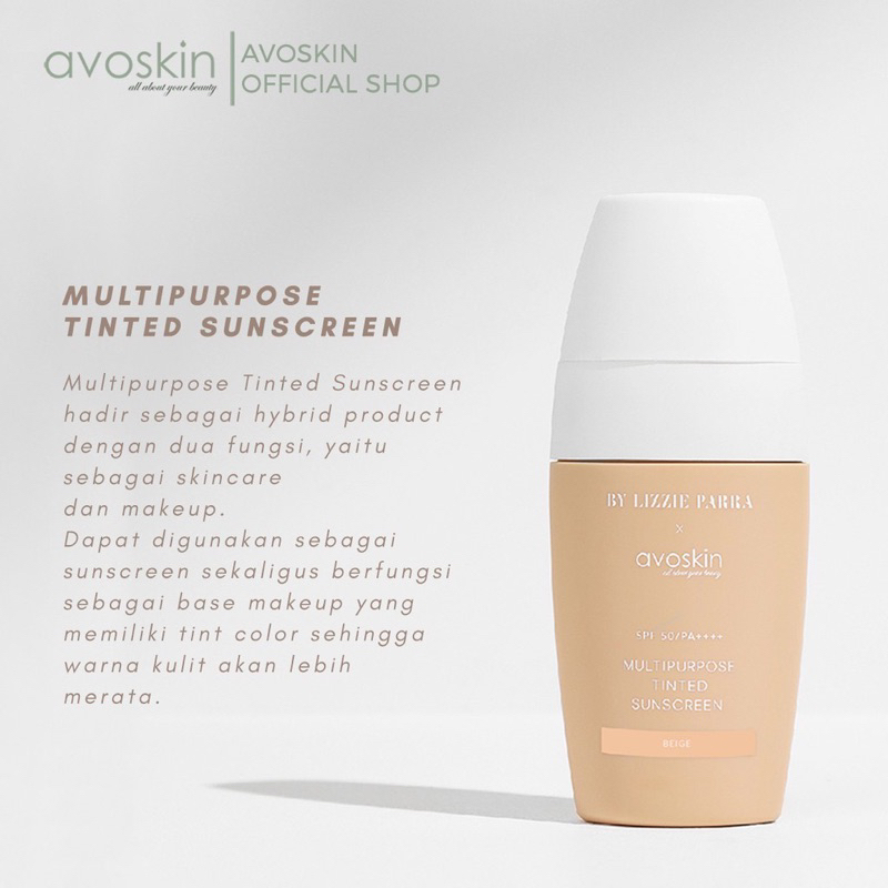 BLP x Avoskin Multipurpose Tinted Sunscreen SPF 50 PA++++ Original BPOM COD Sun Screen