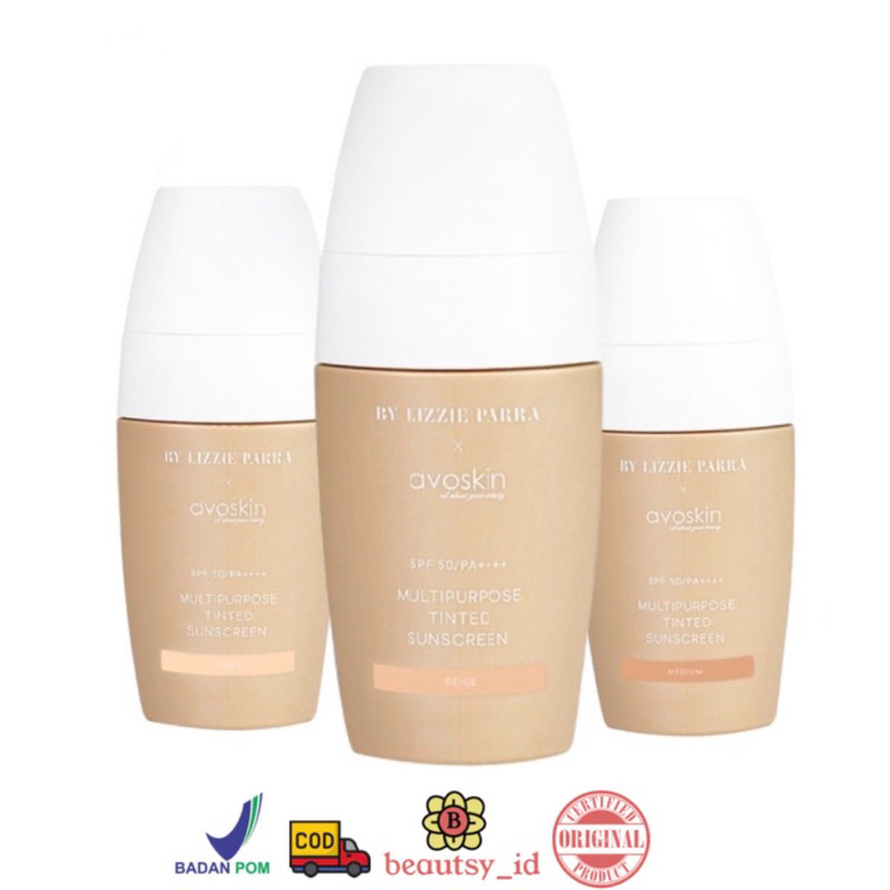 BLP x Avoskin Multipurpose Tinted Sunscreen SPF 50 PA++++ Original BPOM COD Sun Screen