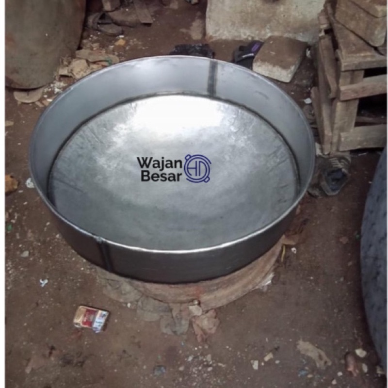 Wajan Besar Kuali Penggorengan Plat Baja 1 Meter Jubung 20 Cm