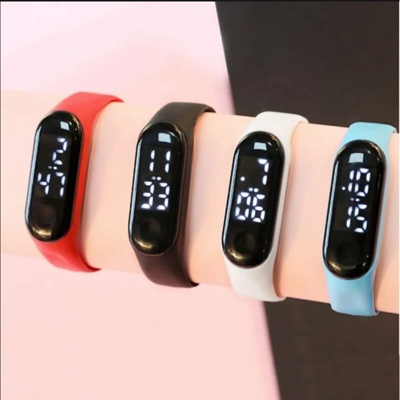 Jam Tangan LED Digital Sport Fashion Pria Wanita Murah Meriah