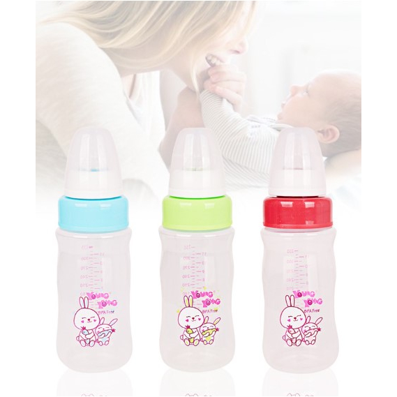 YOUNG YOUNG Botol Susu Bayi 150 , 260 , 330ML Bebas Bahan Kimia Feeding Bottle Wide Neck IL-858