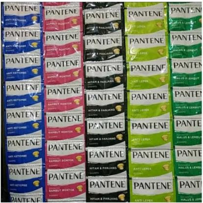 (12 PCS) ^ KYRA ^ Pantene Shampo Hitam dan Panjang Anti Ketombe Rambut Rontok Saset Kemasan Sachet