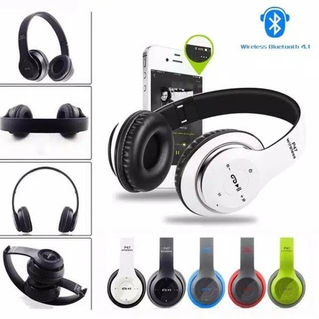 HANDSFREE BANDO BLUETOOTH P47 WIRELESS EARPHONE P-47  Grosir