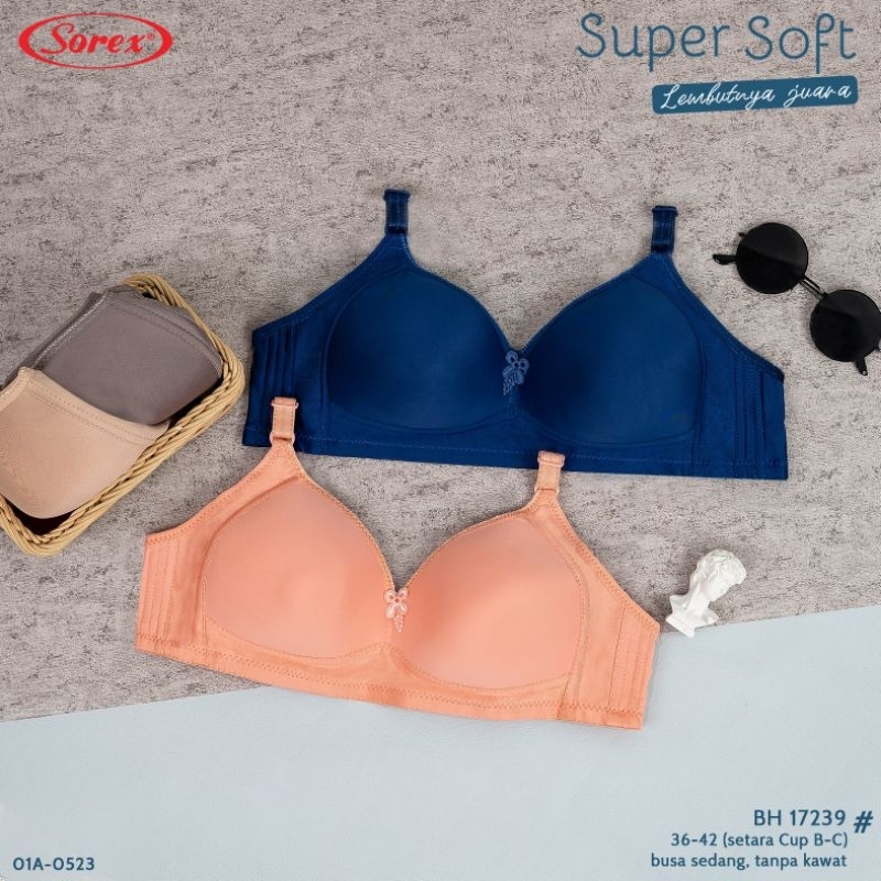 Bh Bra Busa Sorex wanita Perumpuan Remaja Dewasa Ukuran Cup C Jumbo  Size  36 38 40 42 Tanpa kawat dan Busa Murah 17239