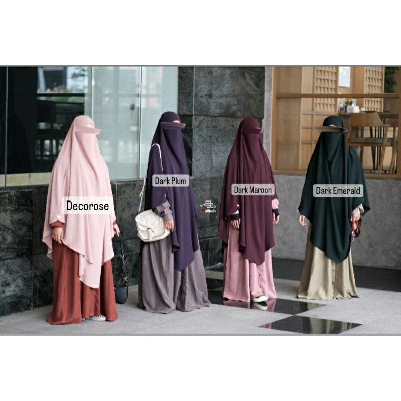 Anisyabutik - Abaya Malikah Mazen French Khimar FK Huda Ver.02