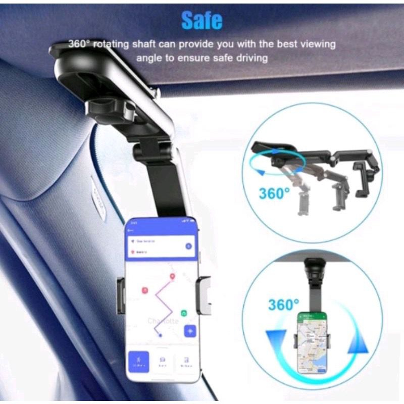 ￼Car Phone Holder Mobil Universal 6 in 1 Dudukan HP LazyPod Meja Pegangan Handphone Jepit Meja Sandaran Smartphone Serbaguna Lemari Pakaian Dapur Kasur / Holder mobil HD-58