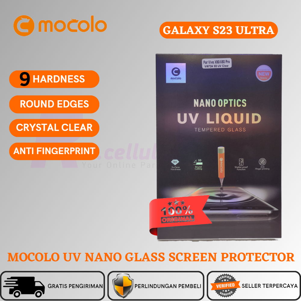 MOCOLO Uv Glass Samsung Galaxy S23 Ultra  Screen Protector Tempered glass Galaxy S23 Ultra