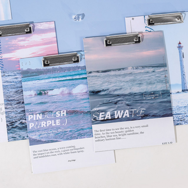 

By The Blue Sea Document Clipboard A4 Papan Tatakan Kertas Dokumen Tema Gambar Laut Keren