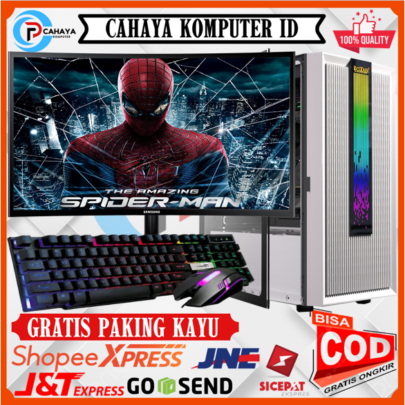 PC Murah Intel I5 Ram 16GB SSD 128GB VGA GT 1030 Monitor 24 Inch Siap Pakai Garansi