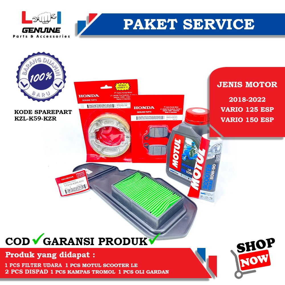 -LOI- PAKET SERVICE LENGKAP MPX 2 &amp; SPX 2 SET OLI GEAR AHM, KAMPAS REM VARIO 125 ESP NEW, FILTER UDARA VARIO 150 ESP NEW