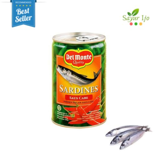 

Del Monte Sardines Saus Cabe 425 Gram / Can Kaleng Ikan Sarden Sauce Cabai Instant