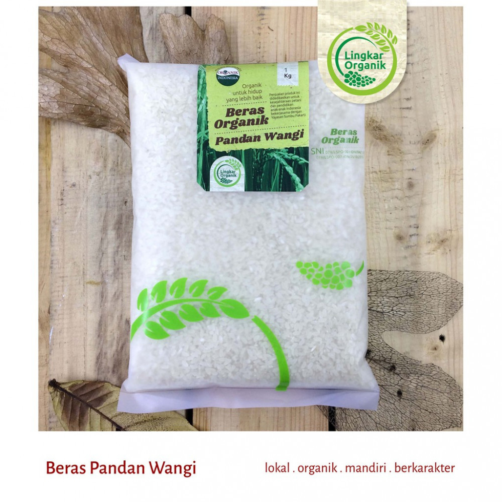 

Beras Organik Putih Lingkar Organik Pandan Wangi 1kg