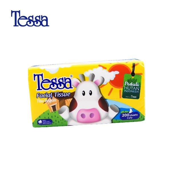 Tisu Tessa 200s TP06 sheet / Tissue Facial Character 200 Sheets 2 Ply  / Tisu Wajah 2ply Hemat ( Buy 1 Get 1 FREE / GRATIS 1 )