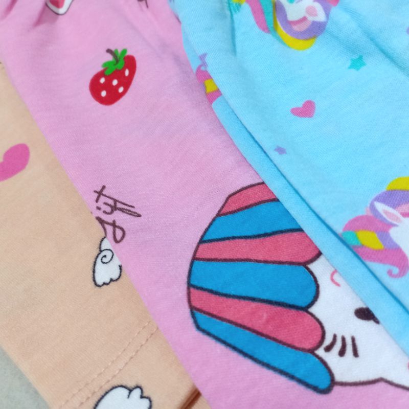 3pcs- setelan mom's gift motif unicorn terbaru / setelan pendek mom's gift/ setelan pendek anak perempuan mom's gift kuda pony,unicorn