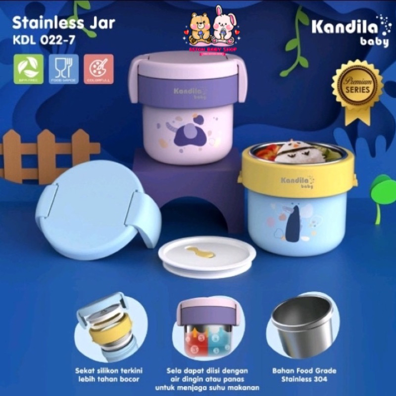 Kandila Stainless Food Jar 450 ml KDL022-7 Wadah Kotak Sup