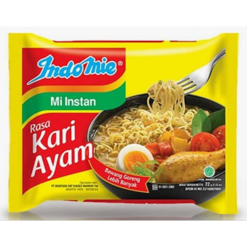 

Indomie Kari Ayam 1pcs (Mie Instant).