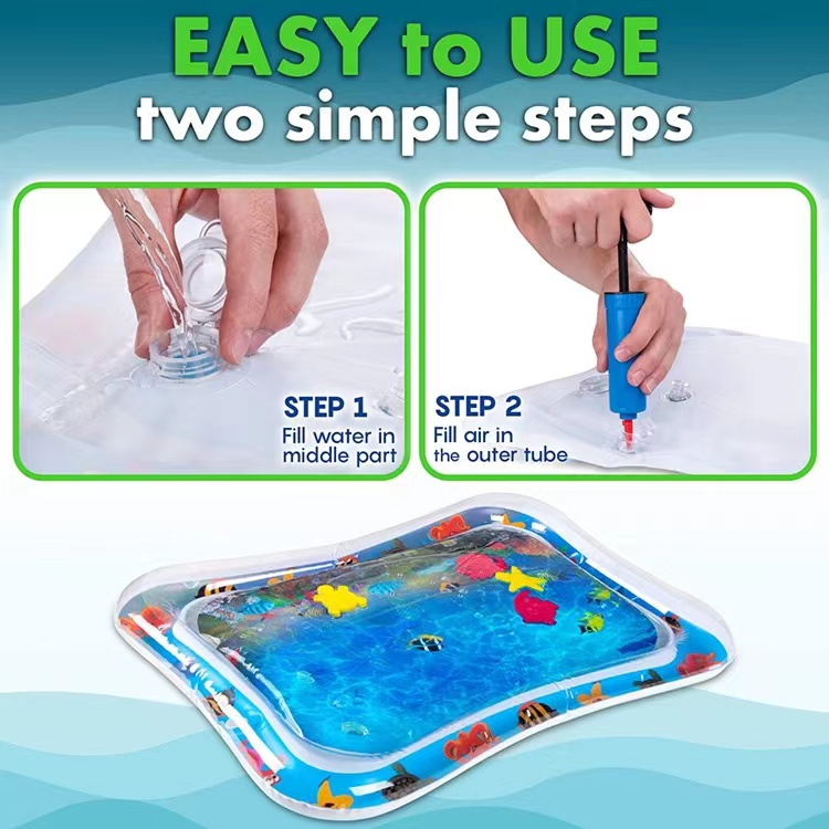 Mainan Matras Air Baby Water Playmat Matras Air Bayi Mainan Edukasi Portable Water Playmat Baby WJ15