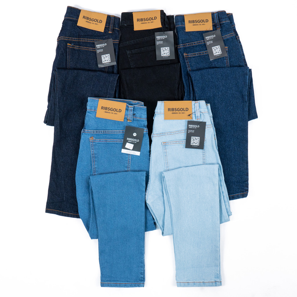 Celana Jeans Panjang Pria Long Denim Pants Strech Ribsgold