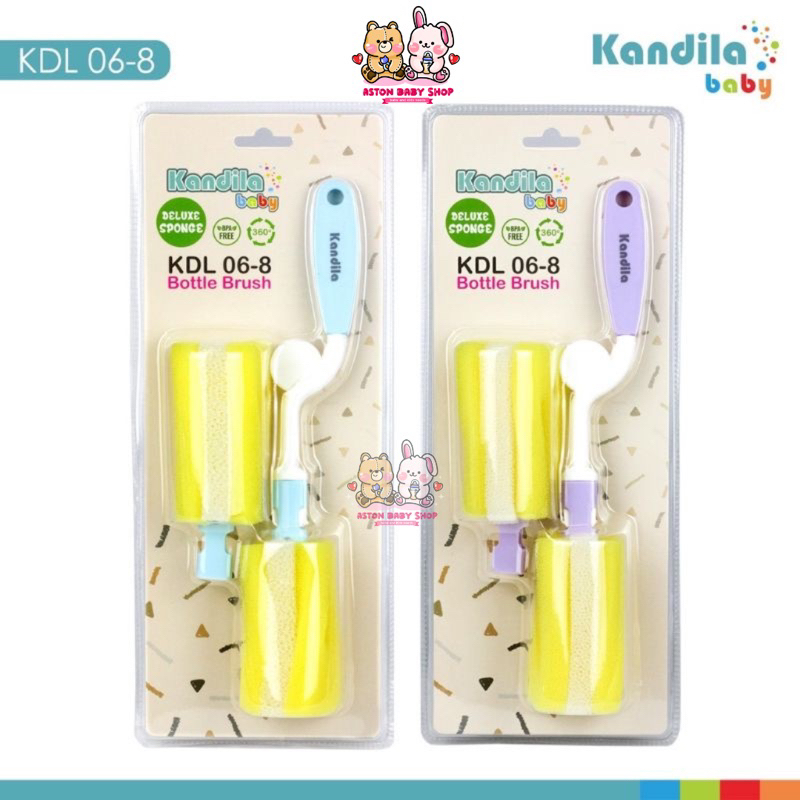 Kandila Rotary Soft Bottle Brush + Refill KDL06-8 Sikat Pembersih Botol Susu Bayi