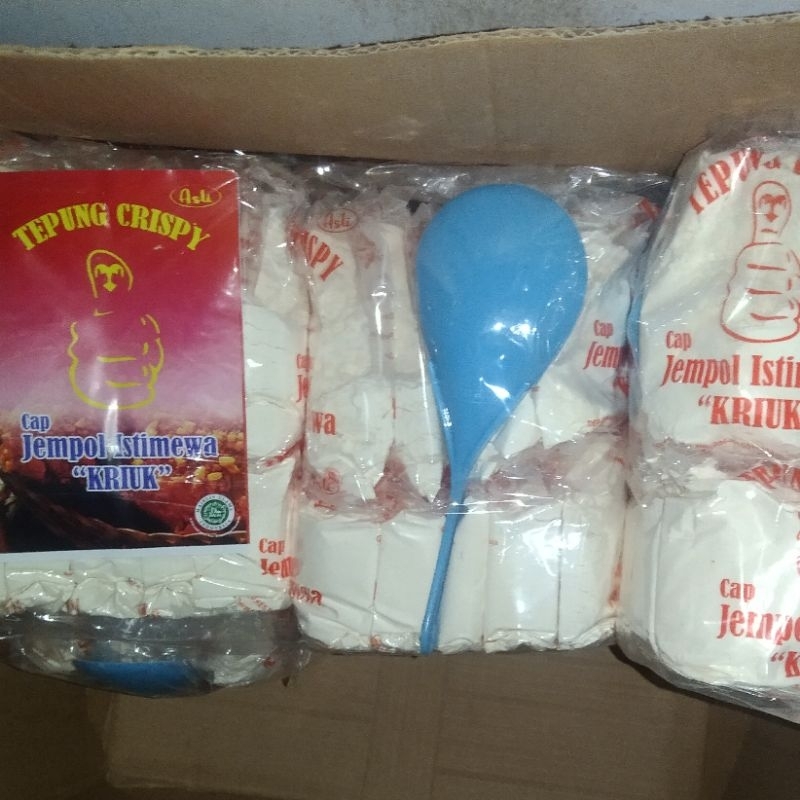 

Tepung crispy cap jempol istimewa “kriuk” isi 10pcs bonus centong