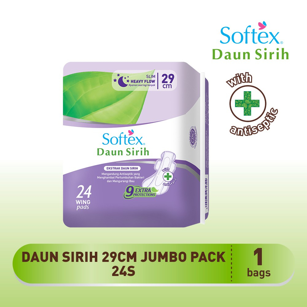 Softex Daun Sirih Pembalut 29 cm 24s