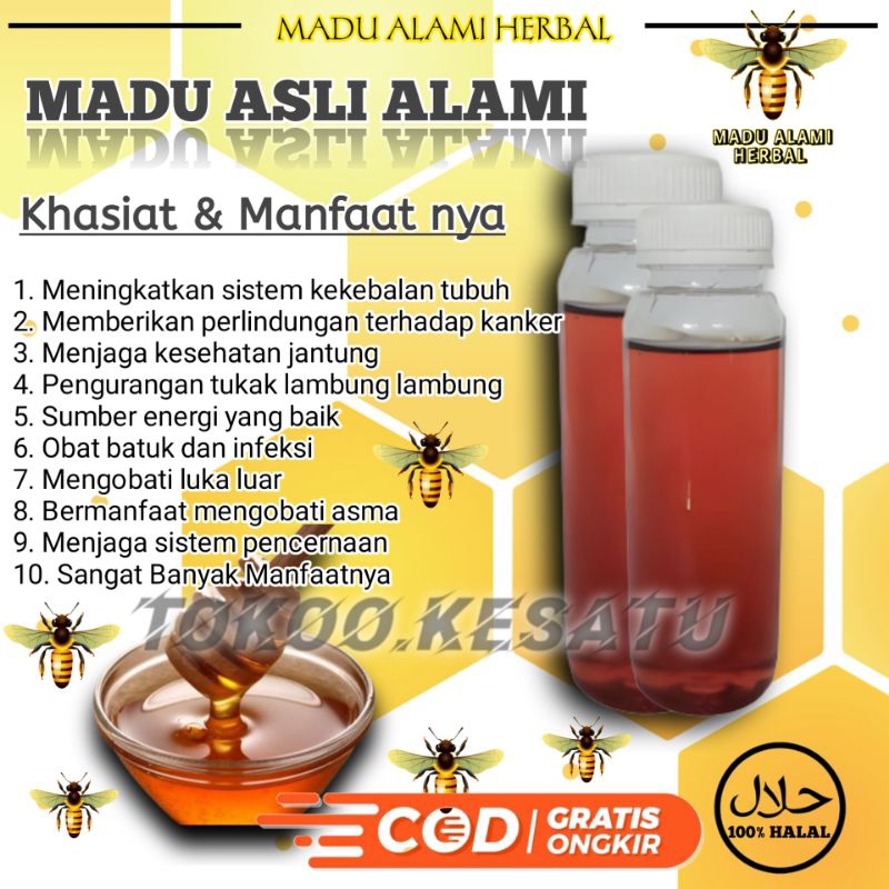 

Madu Murni Hutan Asli 100% Multiflora Minuman Herbal Obat Asam Lambung Maag isi 300gr