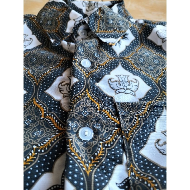 Batik Seragam SMA/Batik Seragam Motif Abu abuRengganis/Batik Sekolah SMA/Baju Batik