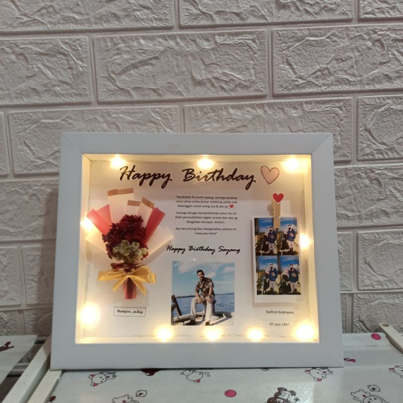 Foto Flower Frame 10R 3D / Hadiah Wisuda Ulang Tahun / Kado Pernikahan / Gift Birthday Graduation Wedding / Kado Unik