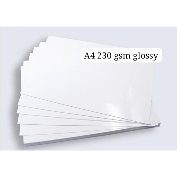 

KERTAS FOTO A4 230 GSM GLOSSY KILAP PHOTO PAPER ISI 10 LEMBAR